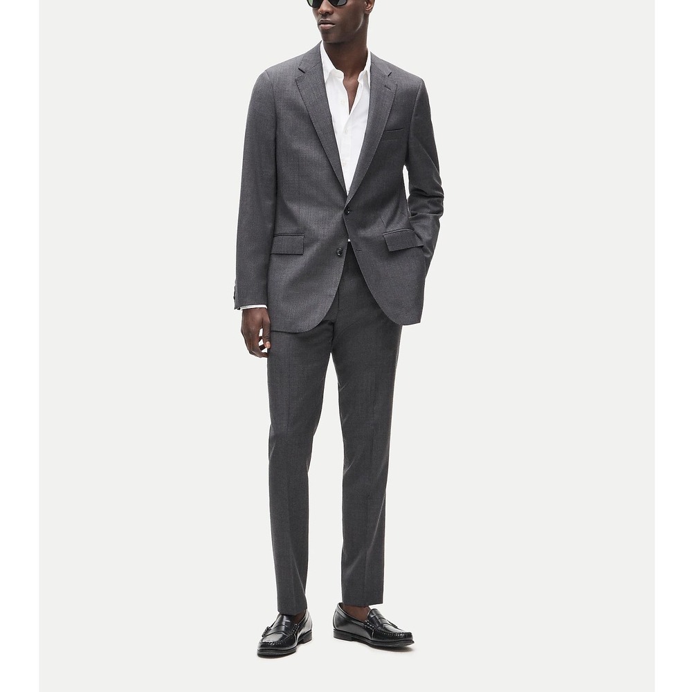 J.Crew Ludlow Slim Suit Mens 36R 32x32 Grey 2 Pc Blazer Trousers Set Corporate